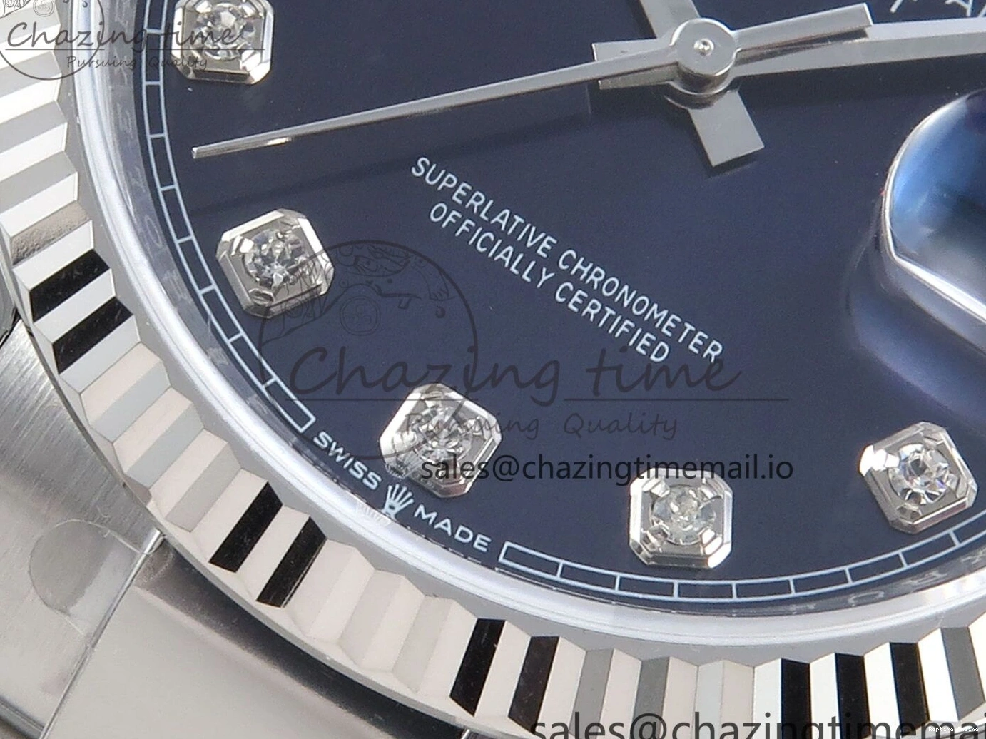 0108 DateJust 36 126234 EWEF Best Edition Blue Diamonds Dial on Oyster Bracelet A Resilient 695